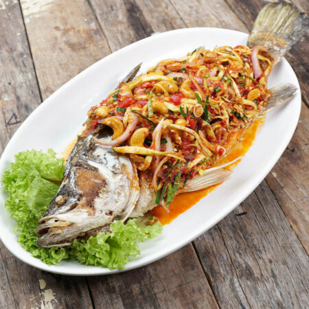 Grilled or Fried Whole Fish (Pompano or Tilapia)